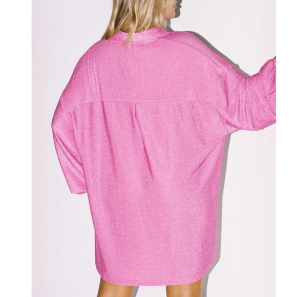 NWOT Princess Polly Pink EVOLVING SHIRT Button Down Dress - Picture 6 of 16